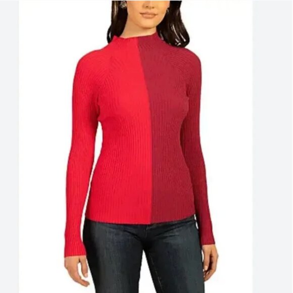 Trina Turk Women's | Seema Two-Toned Long-Sleeve Sweater | Trina Turk Size XL - Picture 2 of 9